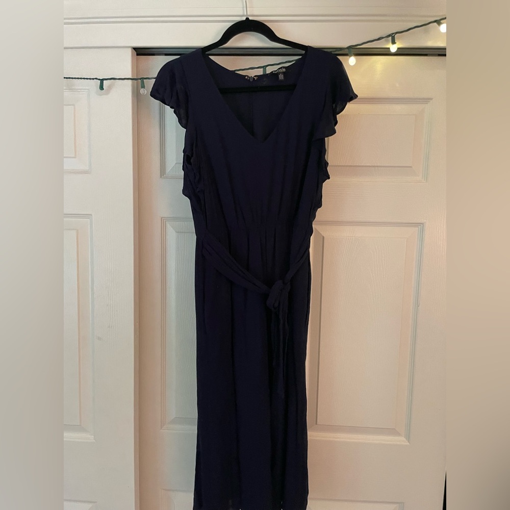 navy blue jumpsuit